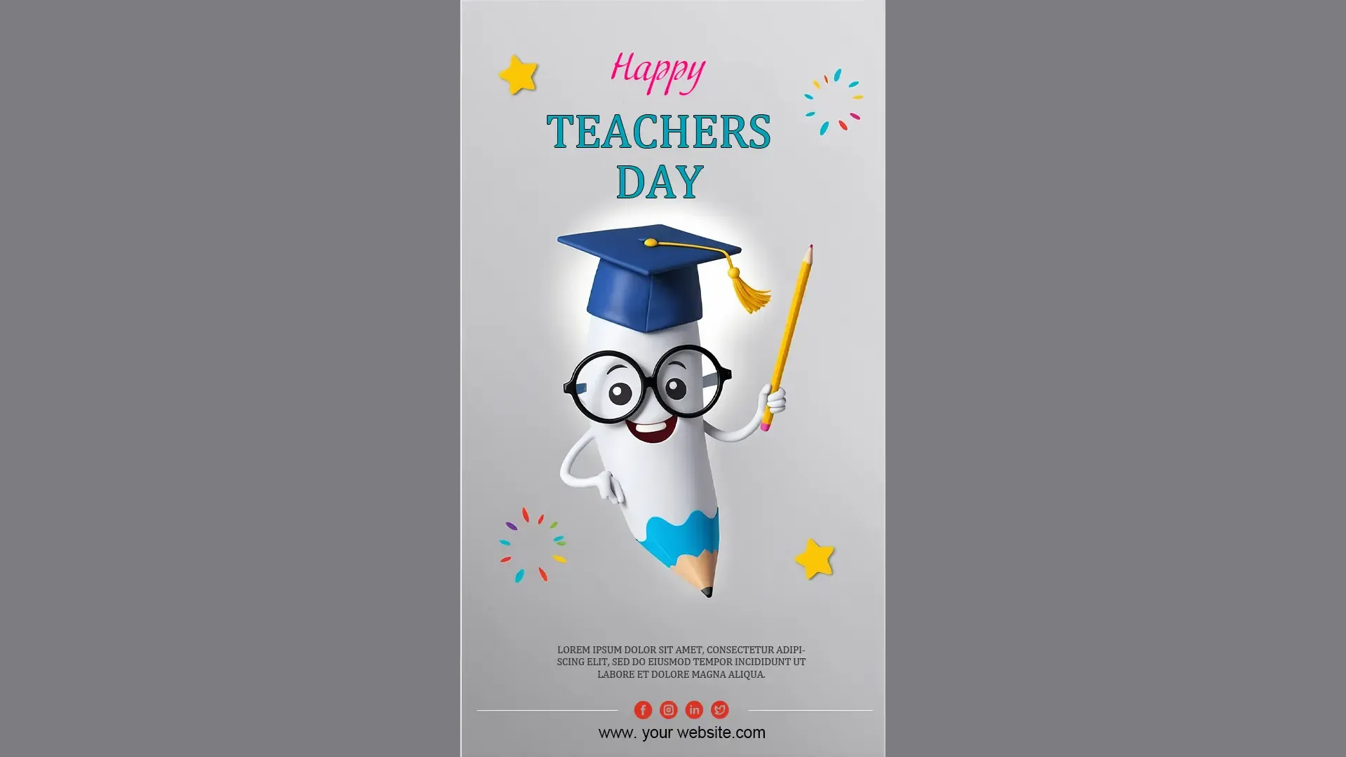 Happy Teachers Day Instagram Story Card PSD